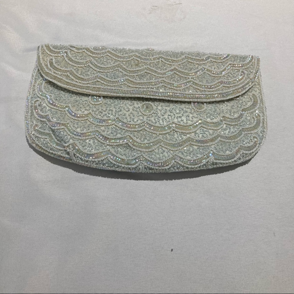 Magid beaded clutch